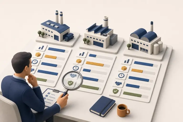 Supplier quotations and manufacturing capabilities being compared