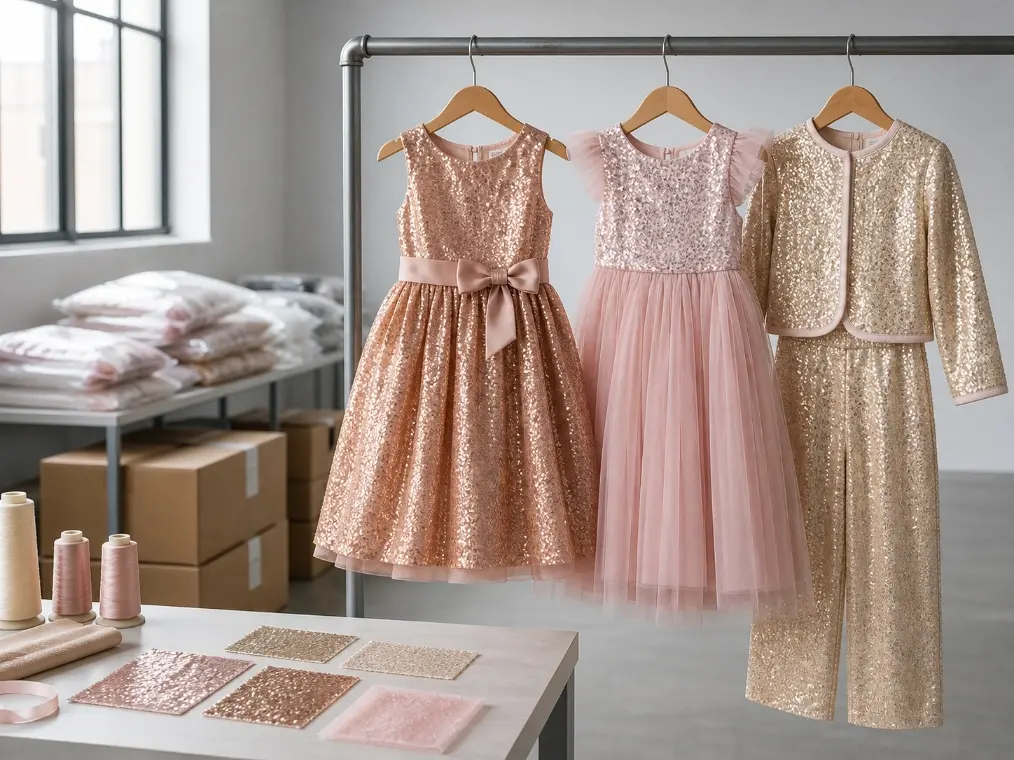 Custom sequin childrenswear sourcing and production in China