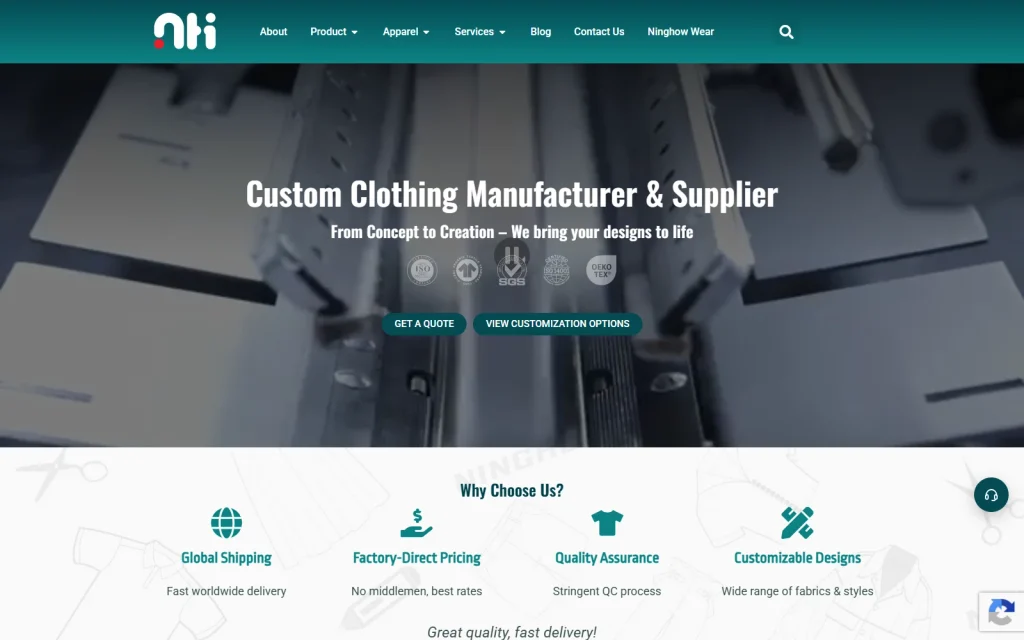 02-ninghow-apparel-homepage