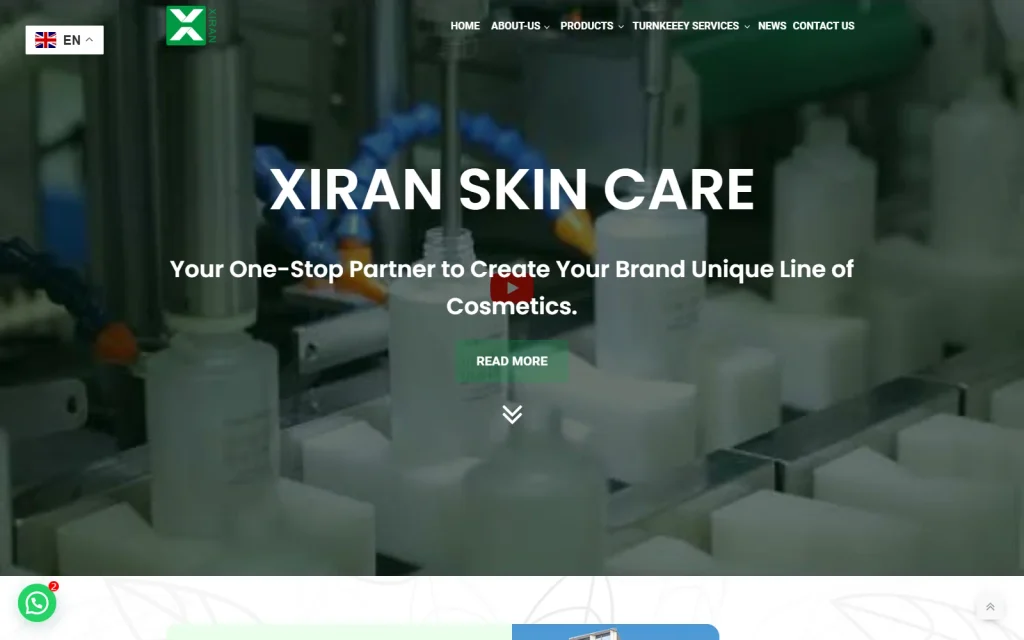 4. Xiran Skincare — Custom Hair Care and Cosmetics Formulation