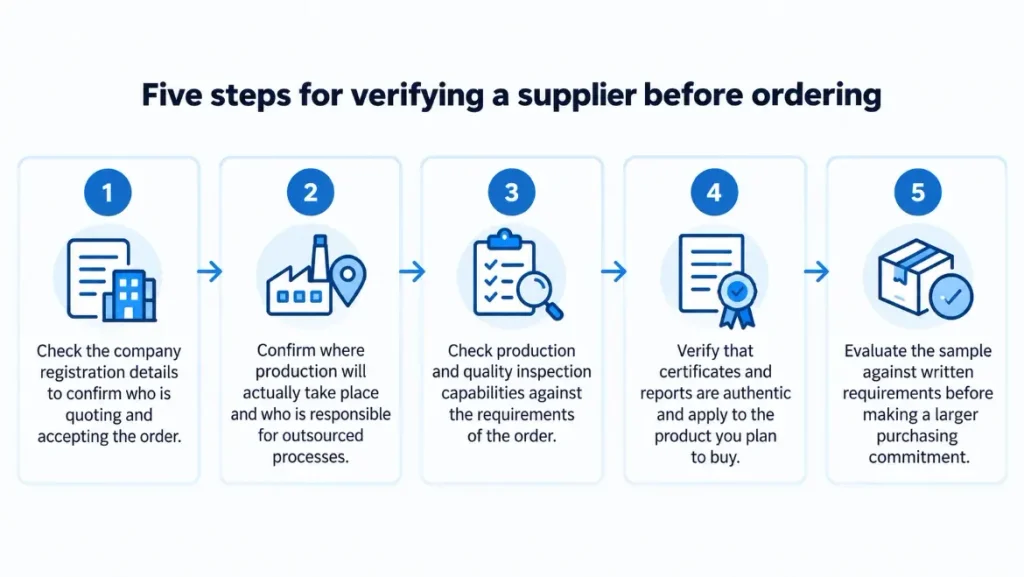 Five steps for verifying a supplier
